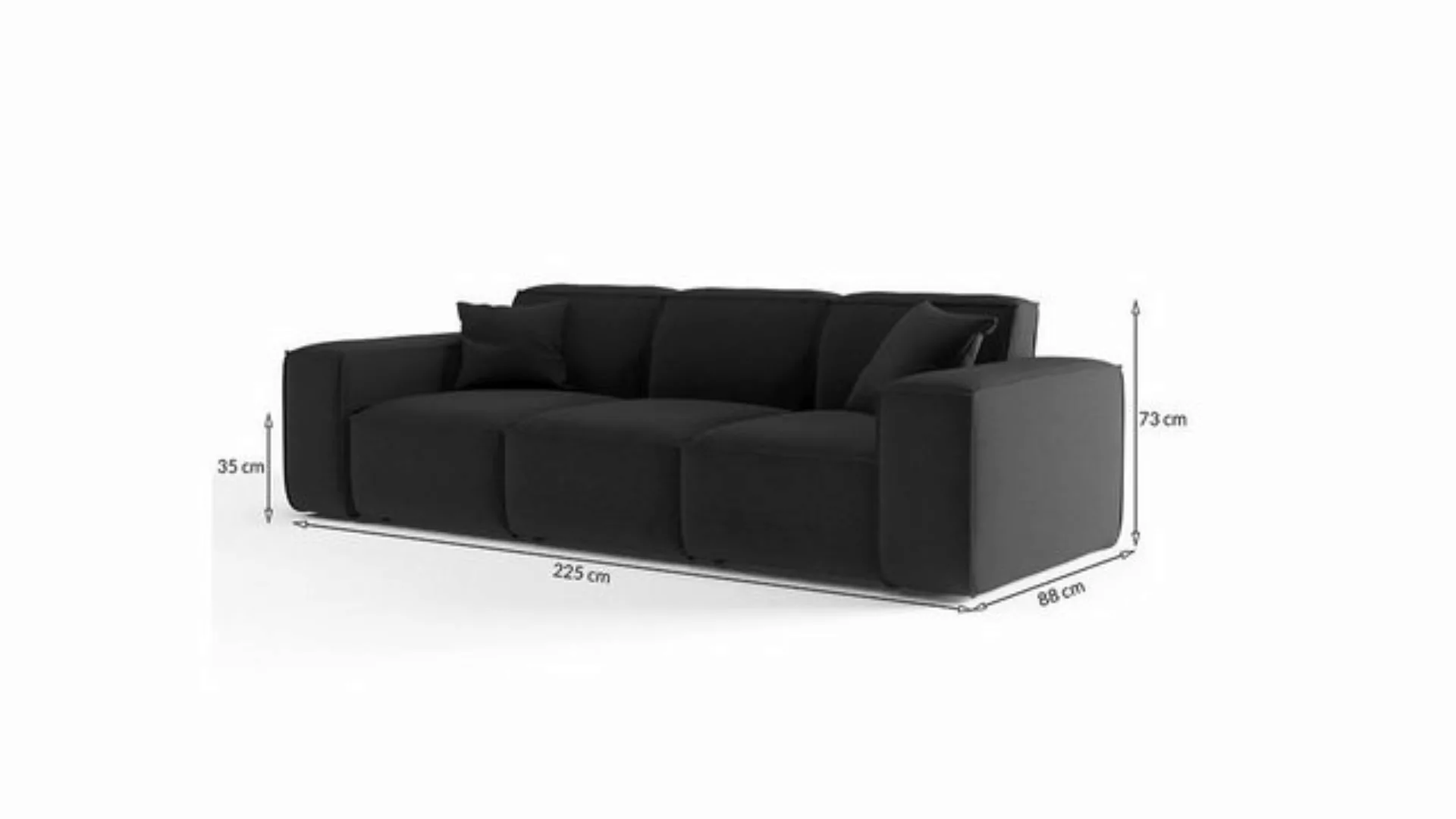 Fun Möbel Polstergarnitur Sofaset Designersofa CELES PREMIUM 3-1-1 in Stoff günstig online kaufen