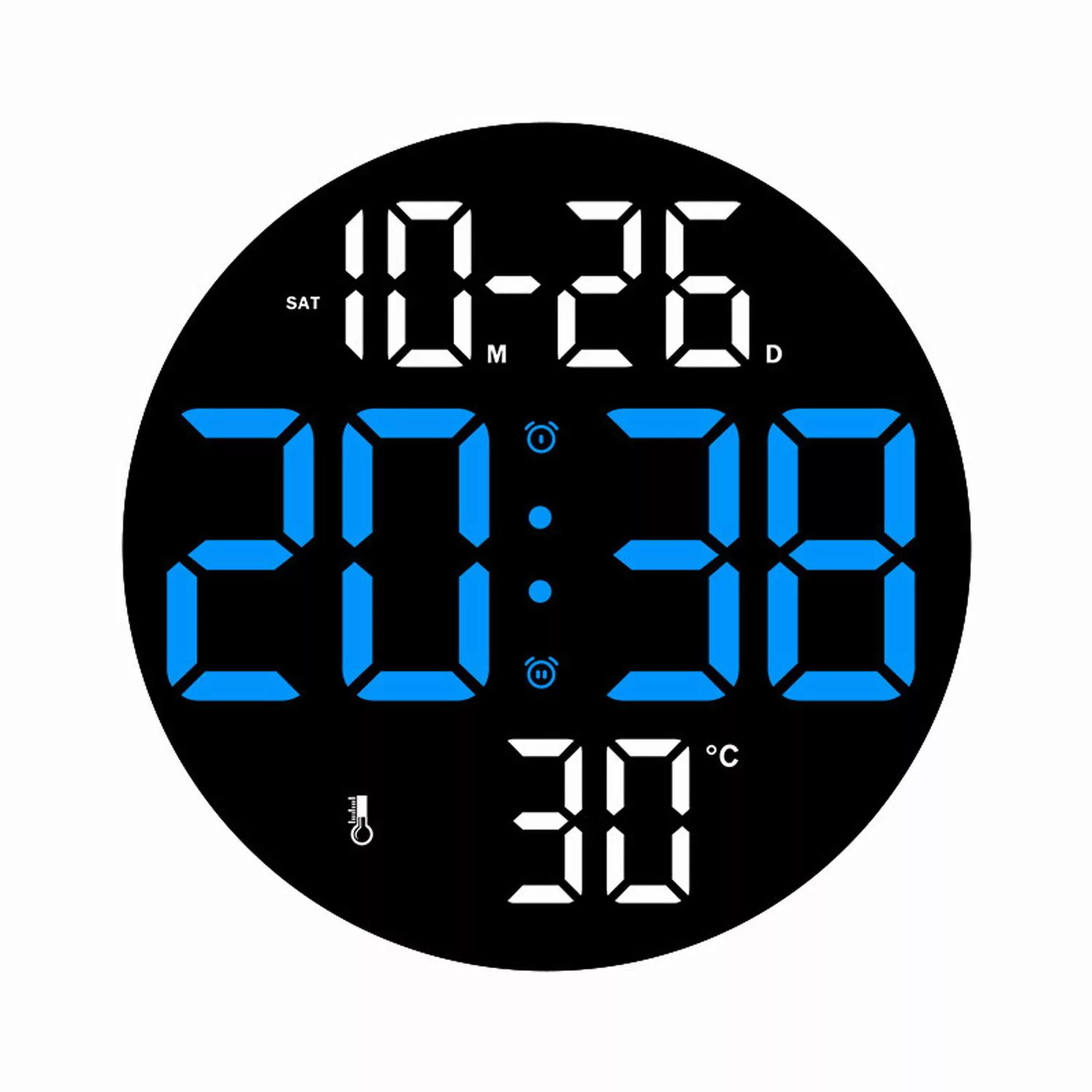 OKWISH Wanduhr 23CM LED Digitale Wand günstig online kaufen