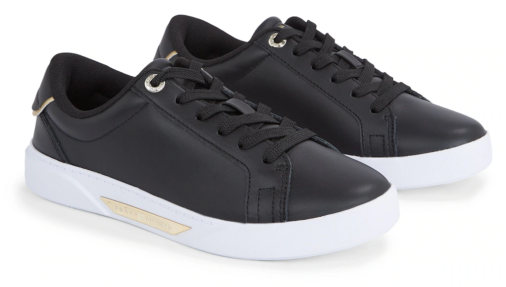 Tommy Hilfiger Plateausneaker "CHIC HW COURT SNEAKER", mit goldfarbenen Det günstig online kaufen