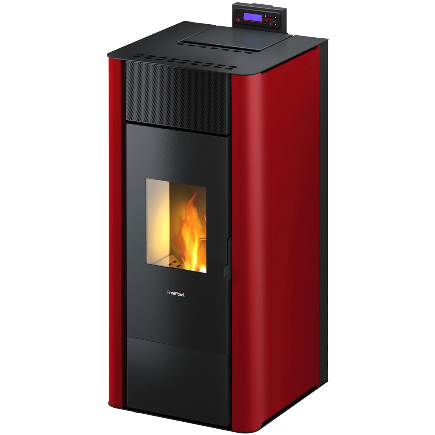 Freepoint Wasserführender Pelletofen Tesis 4,7 - 22,8 kW Bordeaux günstig online kaufen