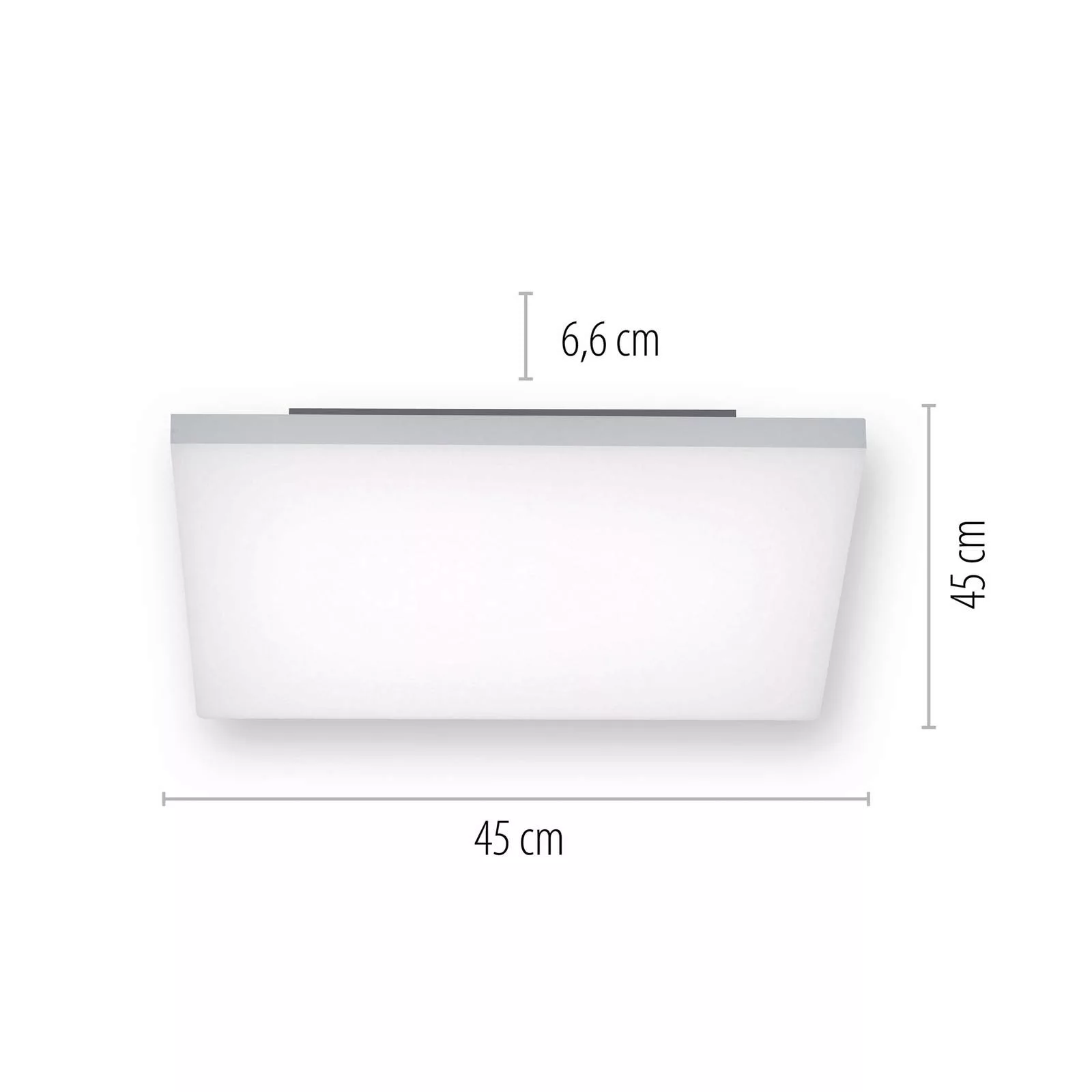 Paul Neuhaus Q-FRAMELESS Deckenlampe RGBW 45x45cm günstig online kaufen