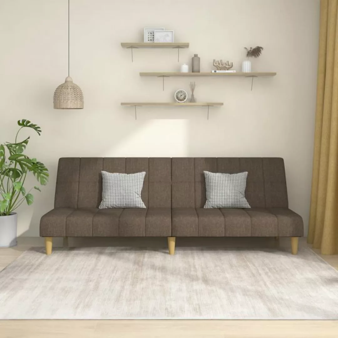 vidaXL Sofa Schlafsofa 2-Sitzer Taupe Stoff günstig online kaufen