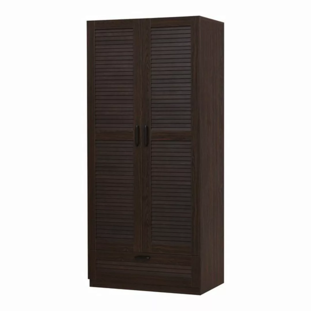 en.casa Kleiderschrank »Finning« 1 Stange, 4 Fächer, 1 Schublade 176x80x52 günstig online kaufen