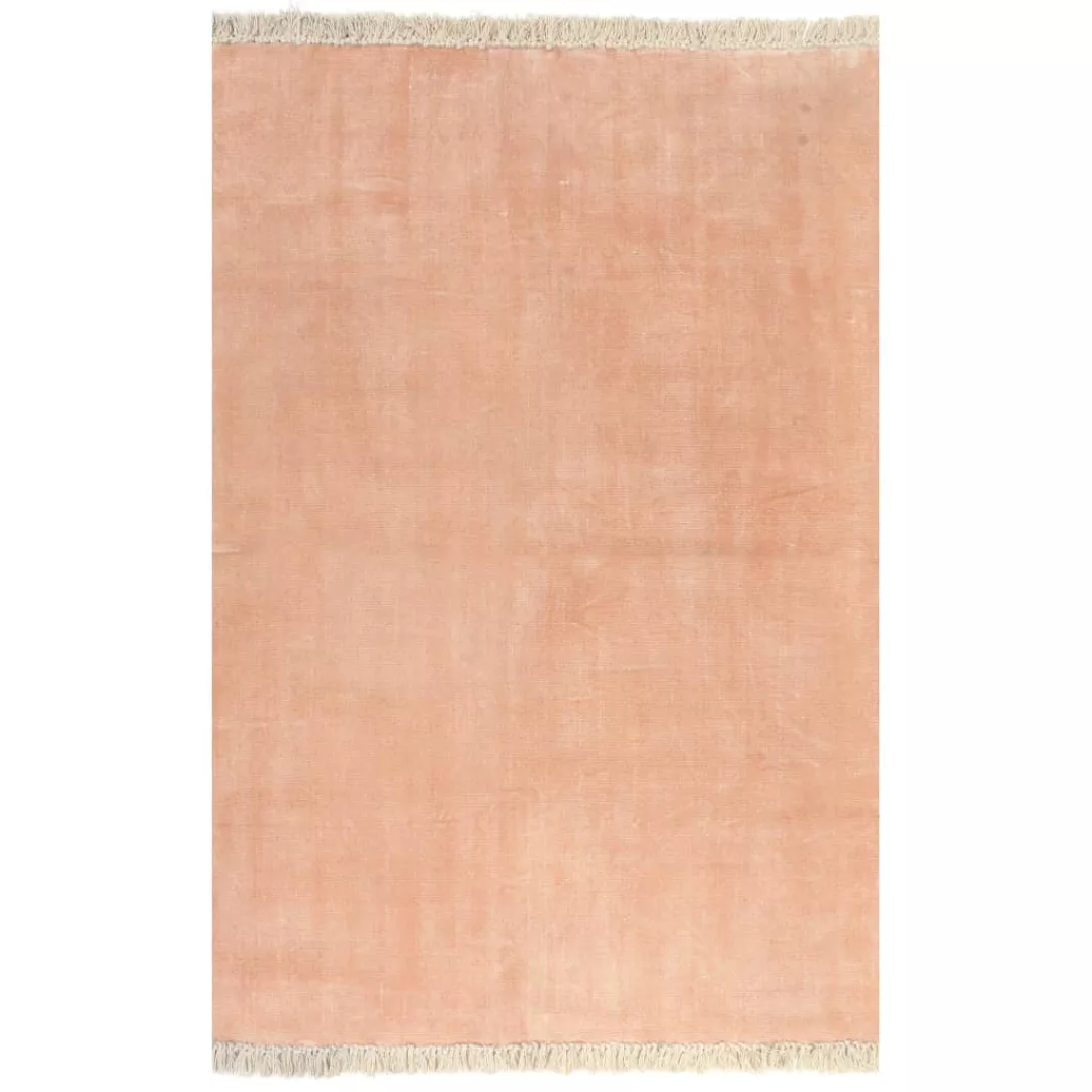 Kelim-teppich Baumwolle 120x180 Cm Rosa günstig online kaufen