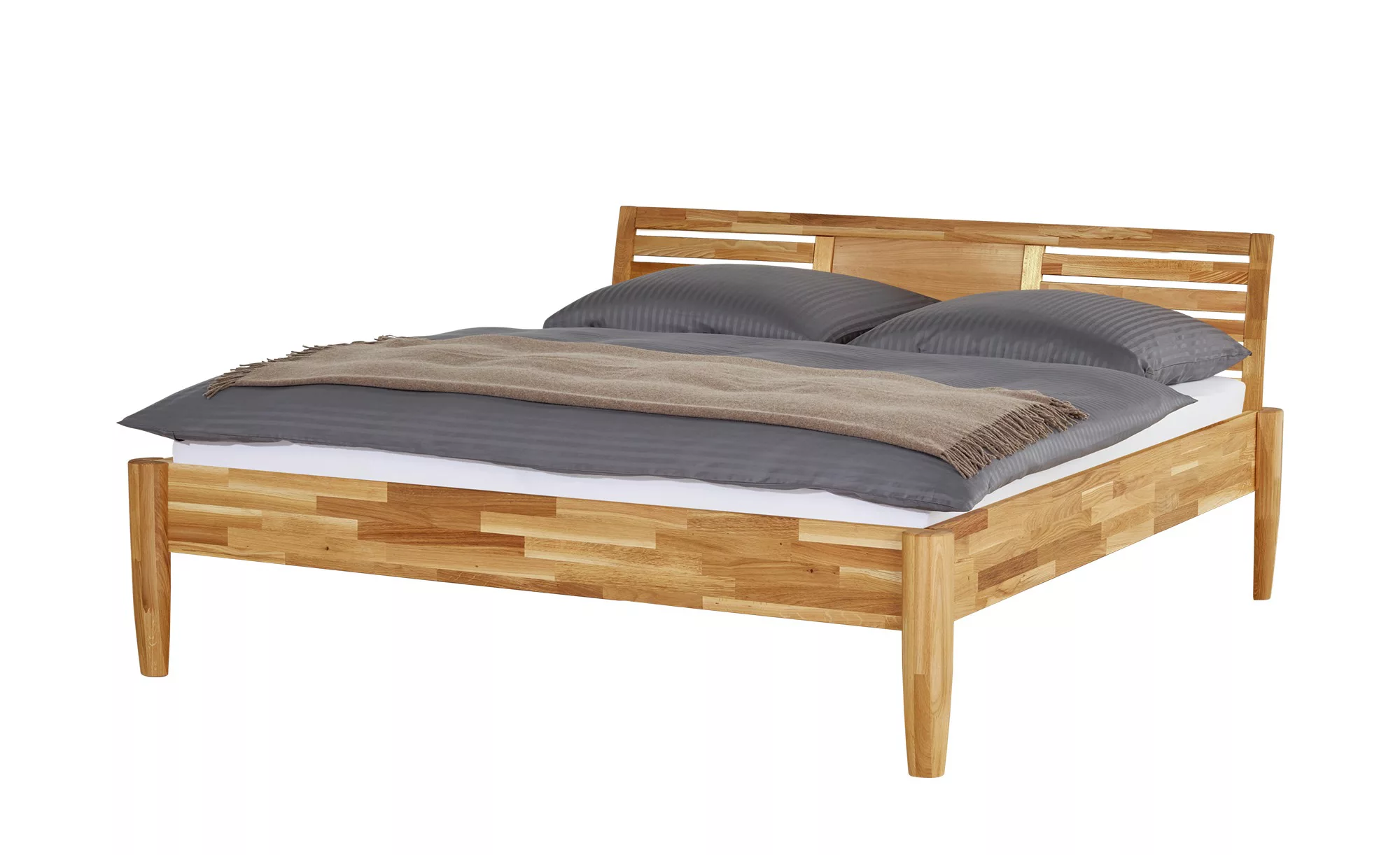 Massivholz-Bettgestell - holzfarben - 176 cm - 93 cm - Betten > Bettgestell günstig online kaufen