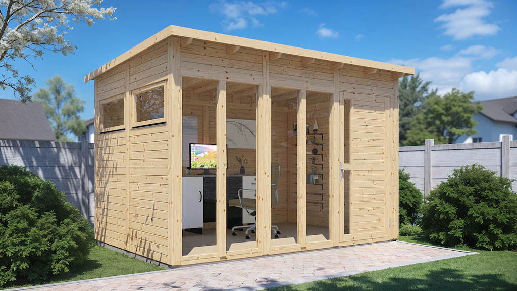 BERTILO Gartenhaus "Pentus 3 Office, in verschiedenen Farben" günstig online kaufen