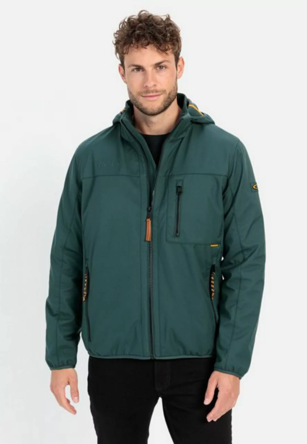 camel active Blouson mit abnehmbarer Kapuze Markenlogo günstig online kaufen