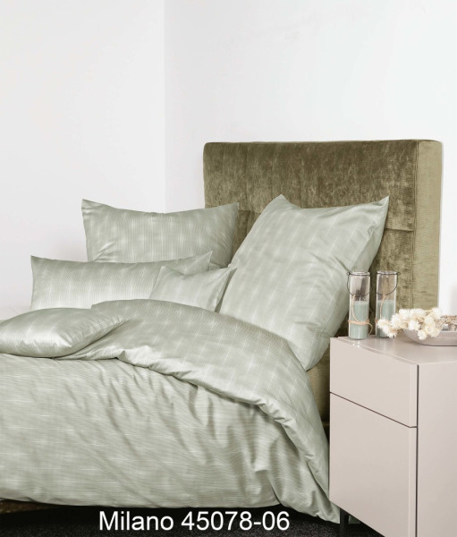Janine Janine Mako-Satin Bettwäsche MILANO 45078 salbeigrün Größe:  80x80 c günstig online kaufen