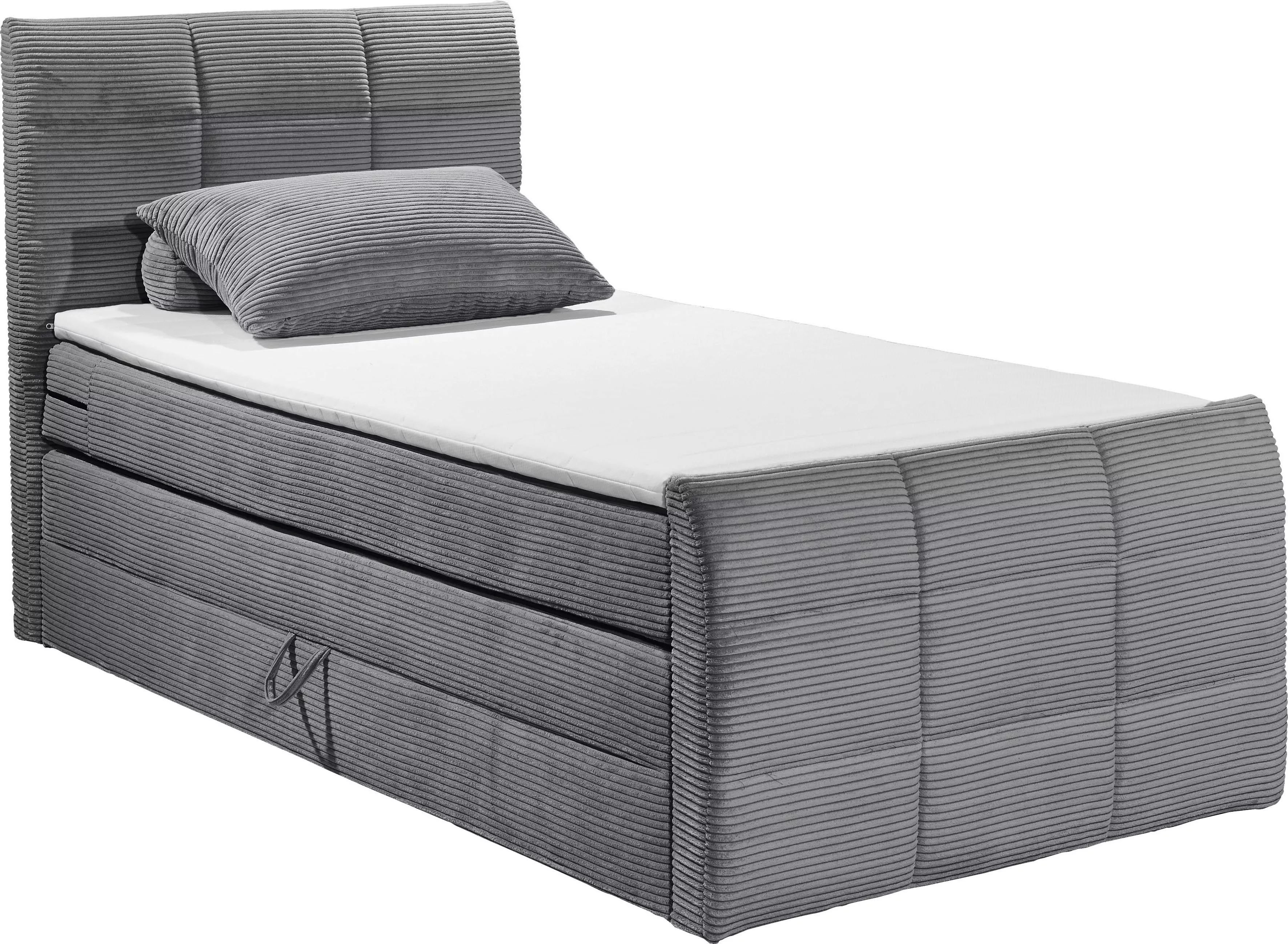 ED EXCITING DESIGN Boxspringbett "Bolivia", harte Seite mit Kokosmatte, wei günstig online kaufen