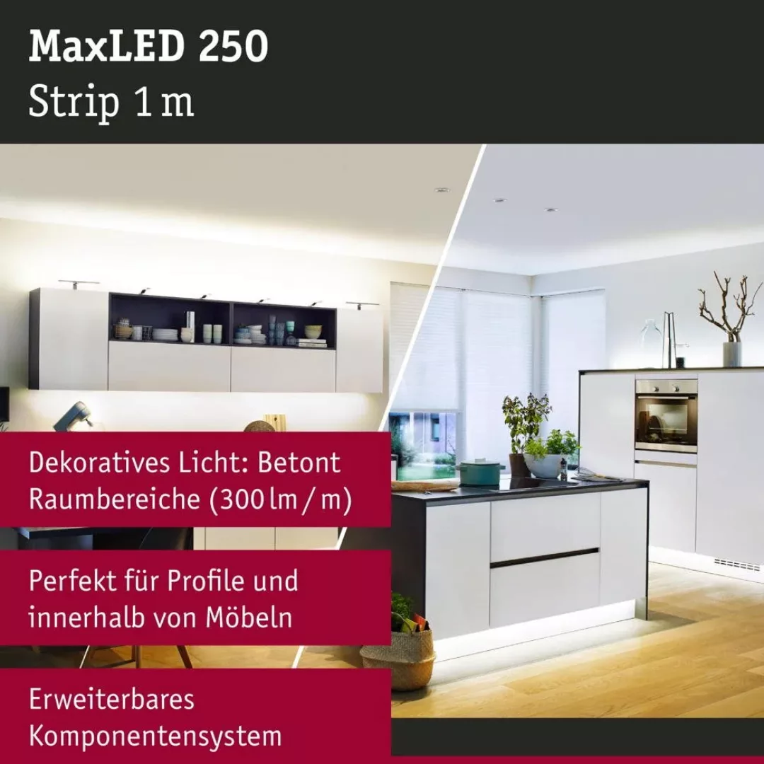 LED Strip MaxLED Erweiterung in Silber 4W 270lm 2700-6500K 1000mm günstig online kaufen