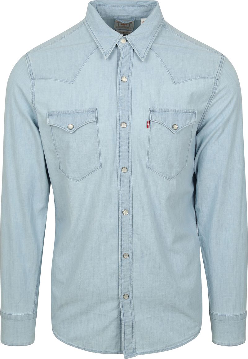 Levi's Barstow Western Hemd Hellblau - Größe XXL günstig online kaufen