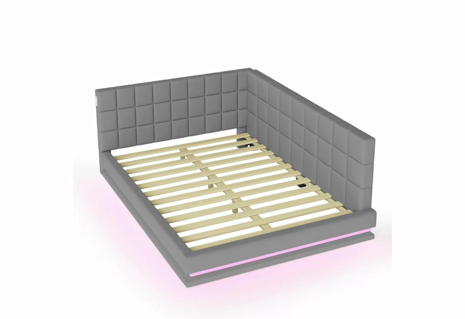 Rutaqian Daybed Polsterbett Schlafsofa mit LED Lichtleiste, USB Steckdose günstig online kaufen