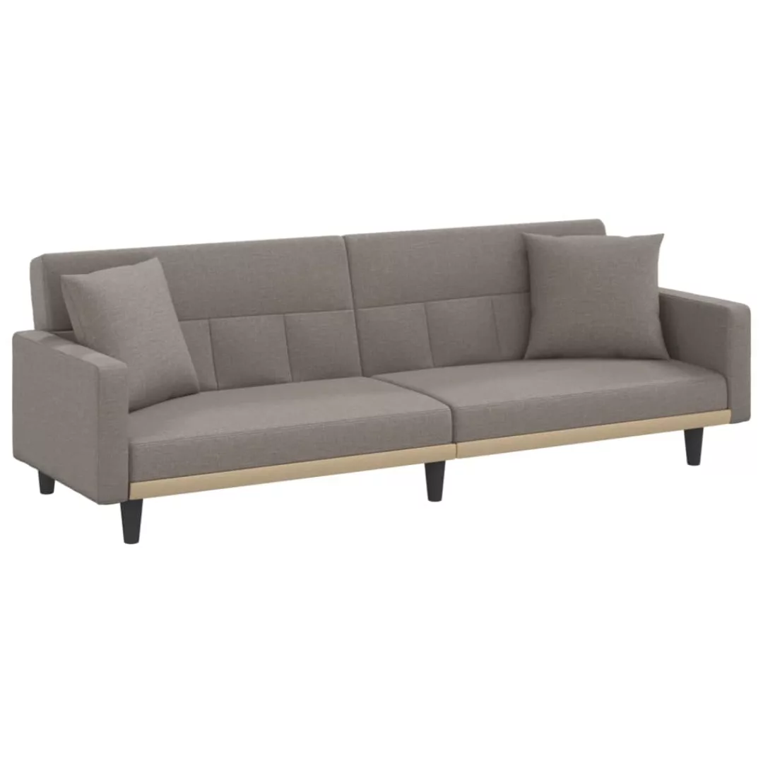 Vidaxl Schlafsofa Mit Kissen Taupe Stoff günstig online kaufen