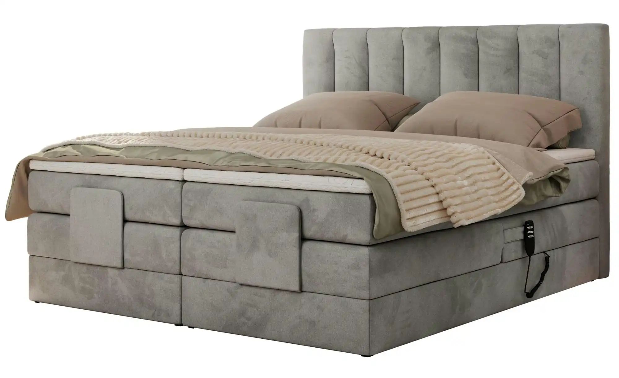 Motor Boxspringbett mit Bettkasten Comforto ¦ grau ¦ Maße (cm): B: 208 H: 1 günstig online kaufen