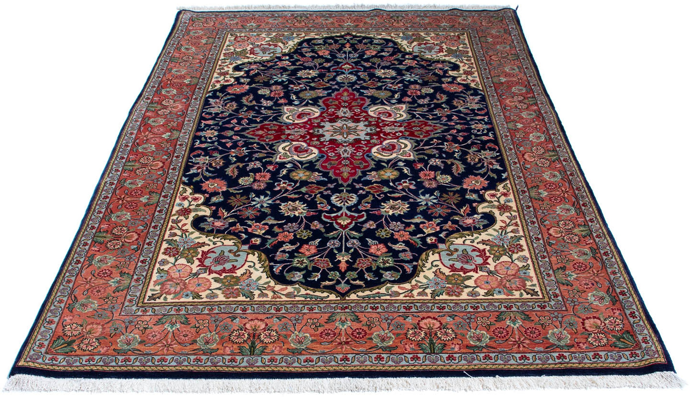 morgenland Orientteppich »Perser - Ghom - 215 x 139 cm - dunkelblau«, recht günstig online kaufen