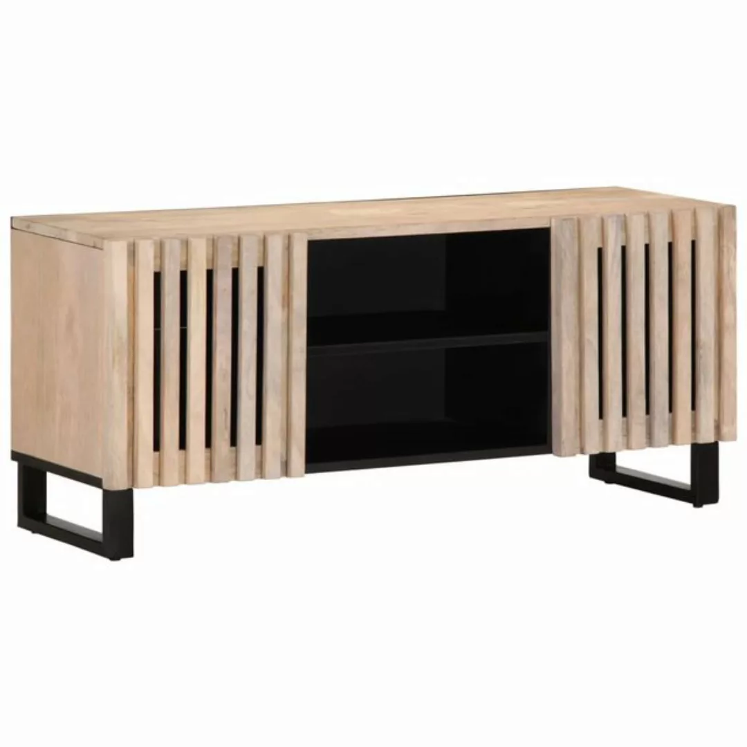 vidaXL TV-Schrank TV-Schrank Weiß 105x34x46 cm Massivholz Mango (1-St) günstig online kaufen