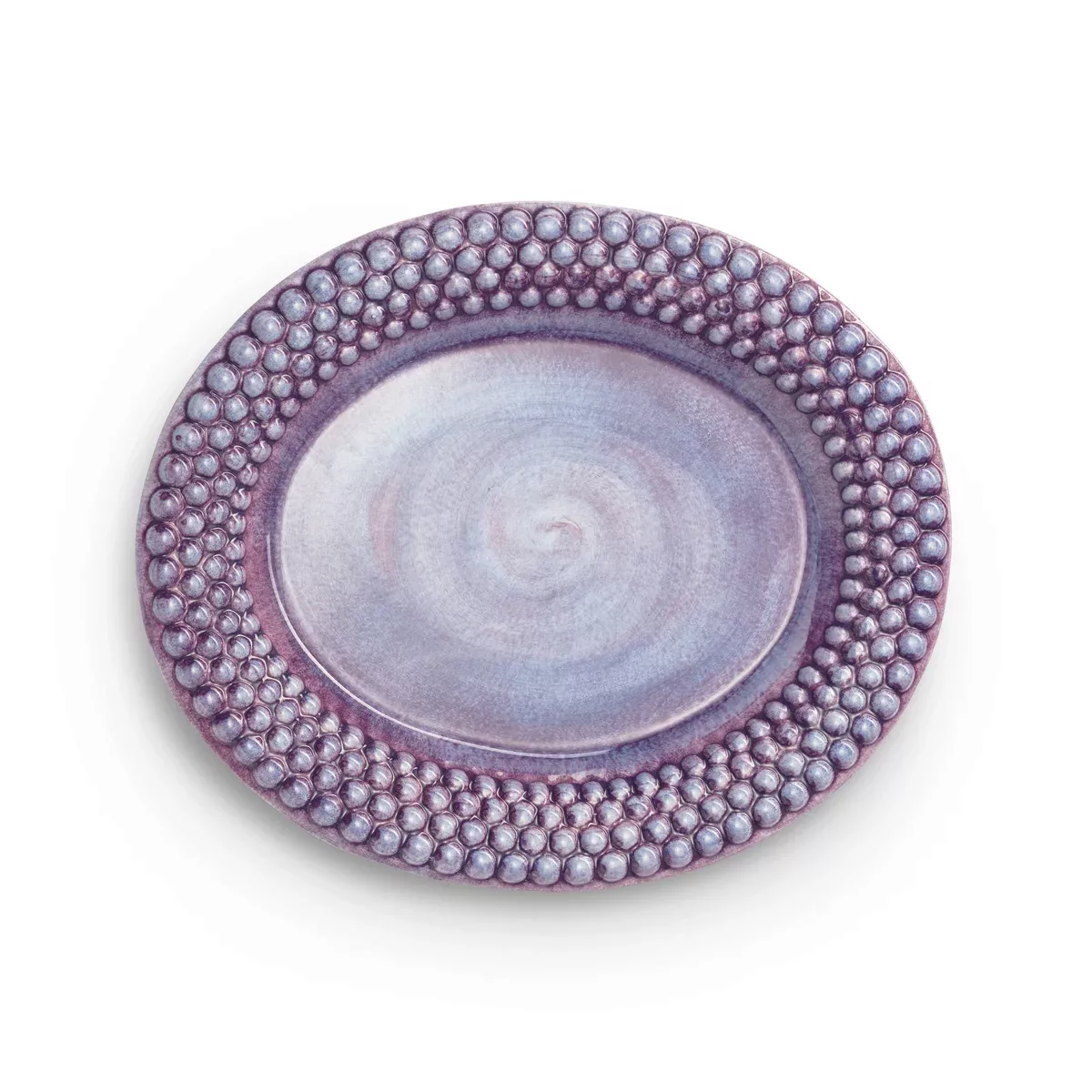 Bubbles ovaler Teller 35cm Violett günstig online kaufen