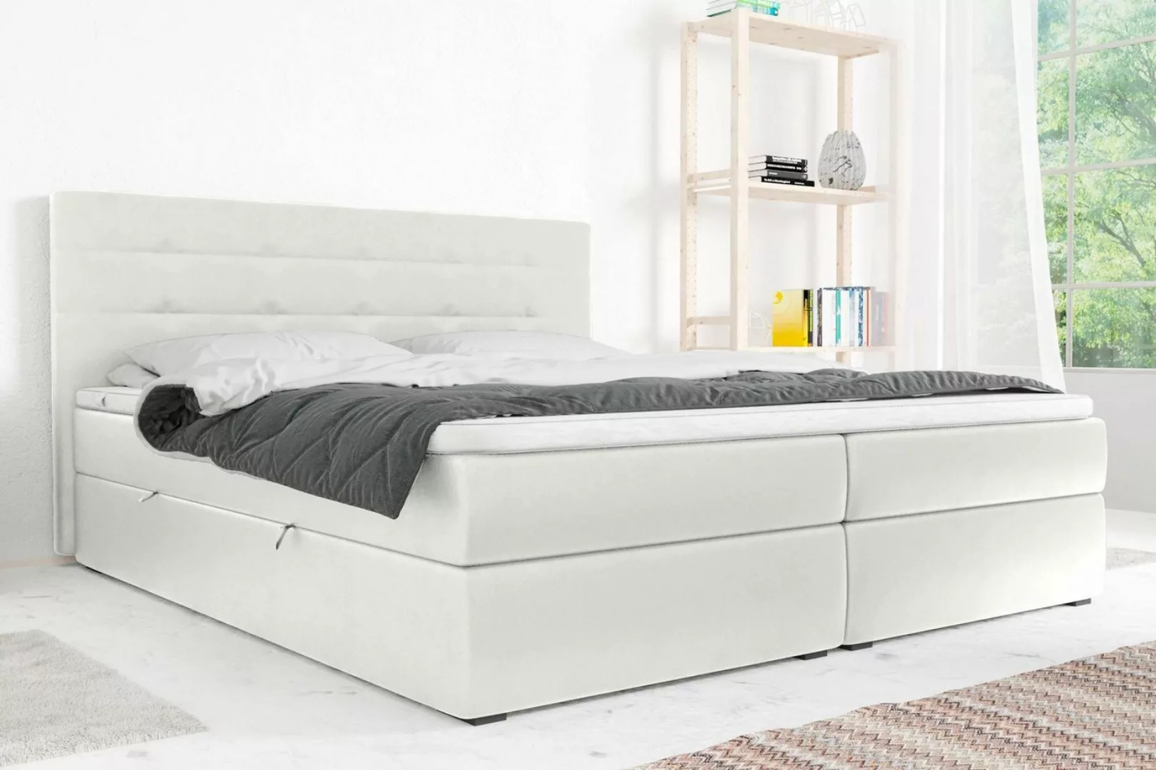 Stylefy Boxspringbett Bonvito (Schlafzimmerbett, Bett), gepolstert günstig online kaufen