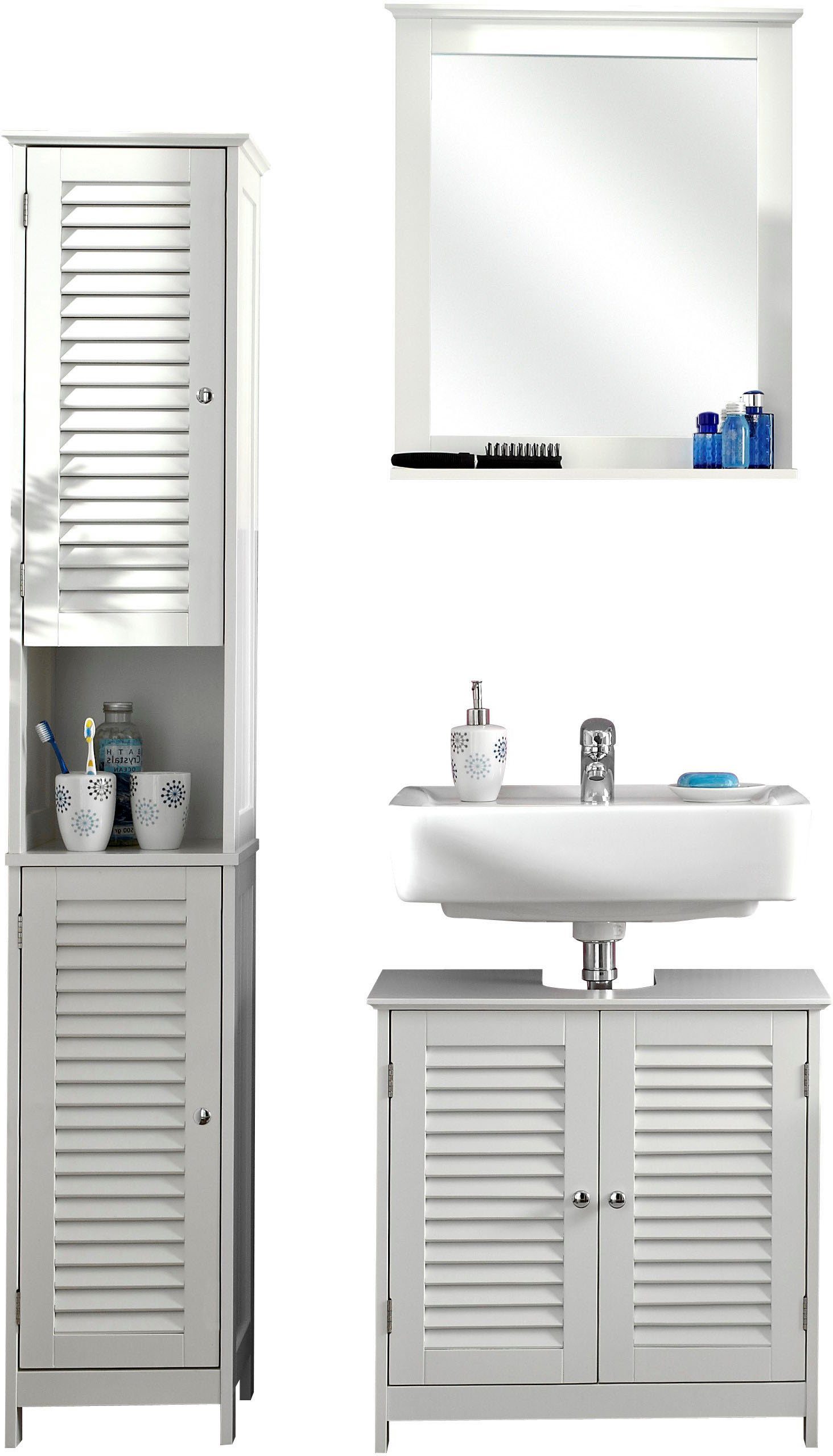 Saphir Badmöbel-Set "Quickset 928 3-teilig, Waschbeckenunterschrank mit Spi günstig online kaufen