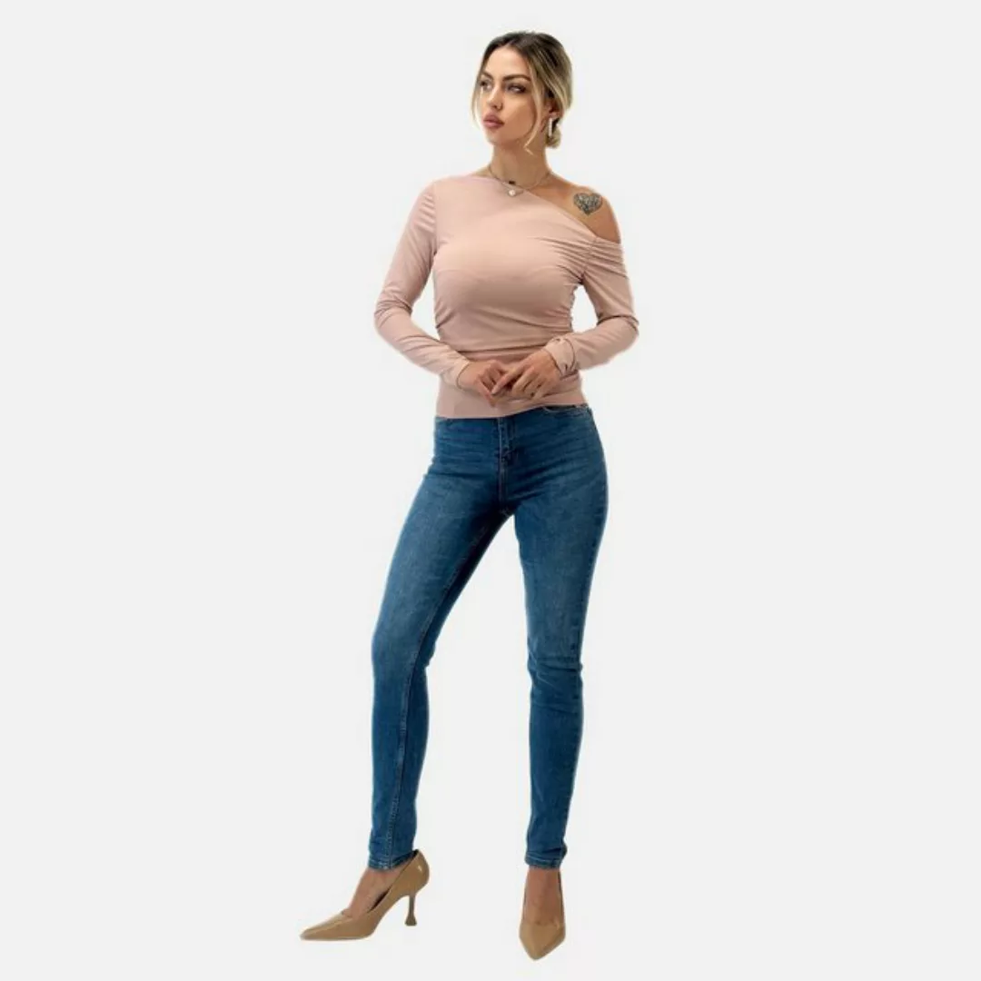 Elara Klassische Bluse Elara Damen Oberteil Off Shoulder (1-tlg) günstig online kaufen