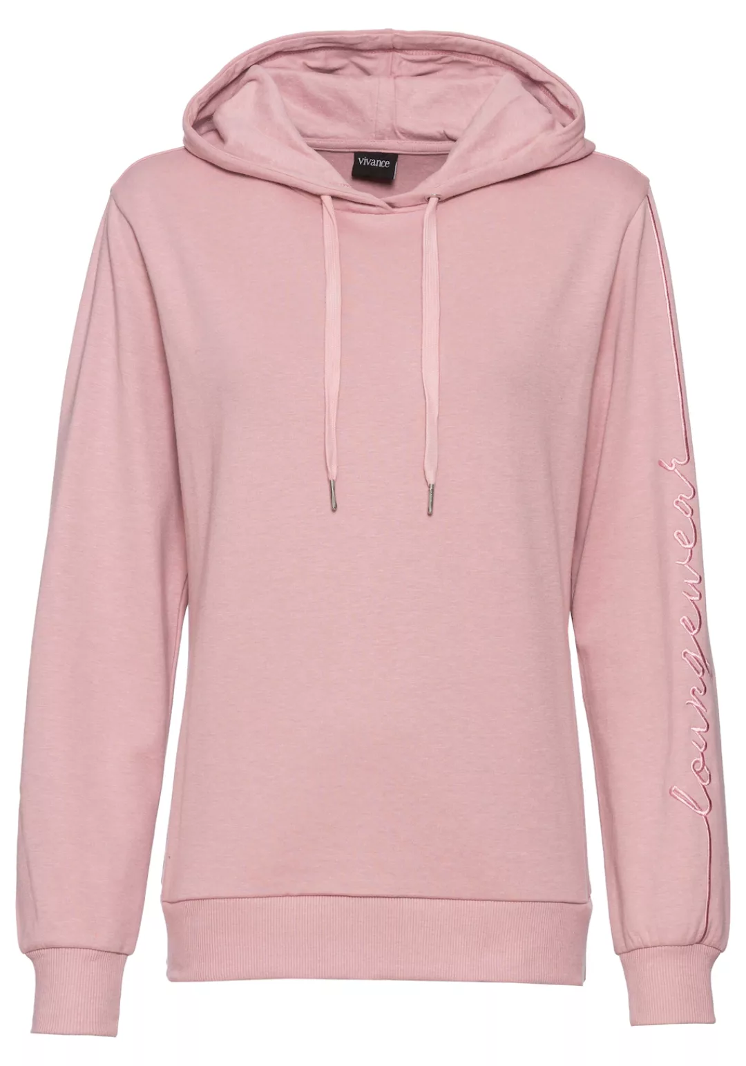 Vivance Hoodie, mit seitlicher Loungewear Stickerei, Loungshirt günstig online kaufen