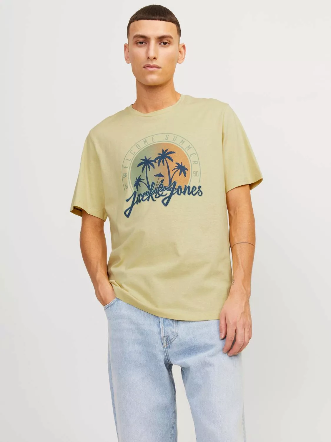 Jack & Jones Kurzarmshirt "JJSUMMER VIBE TEE SS CREW NECK LN" günstig online kaufen