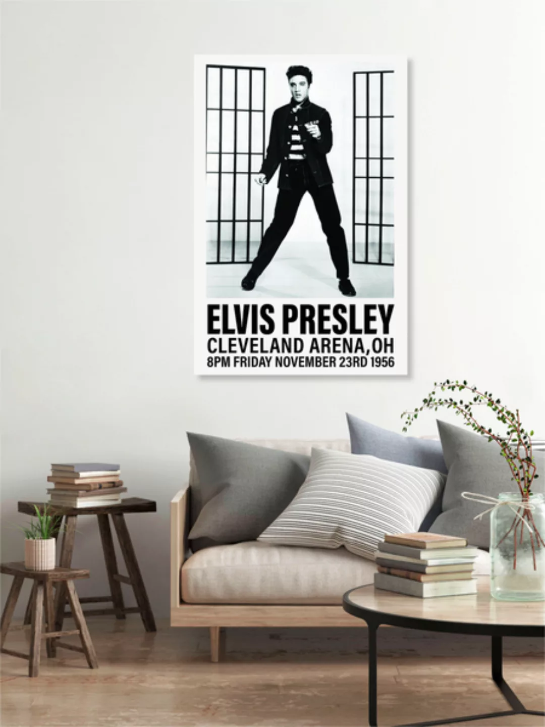 Poster / Leinwandbild - Elvis Presley - Cleveland Arena günstig online kaufen
