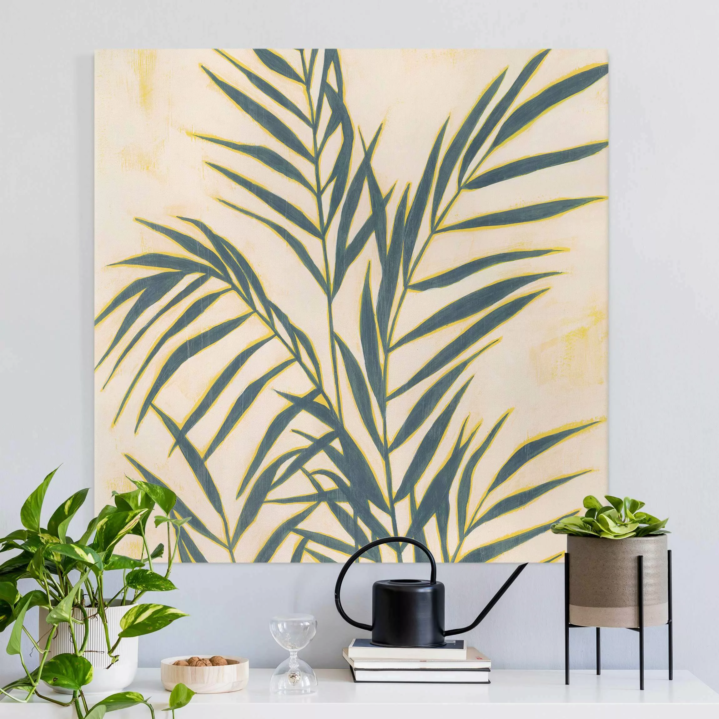 Leinwandbild Palmenwedel im Sonnenlicht günstig online kaufen