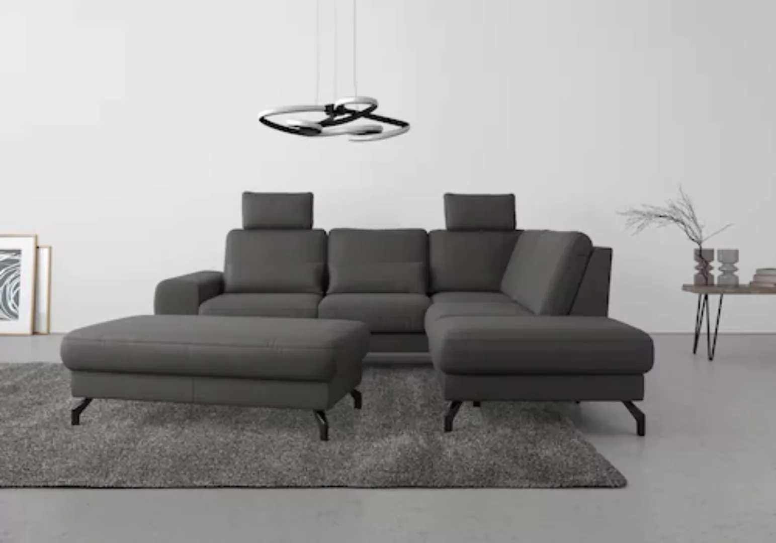 sit&more Ecksofa »Cinturo L-Form«, inklusive Sitztiefenverstellung und Fede günstig online kaufen