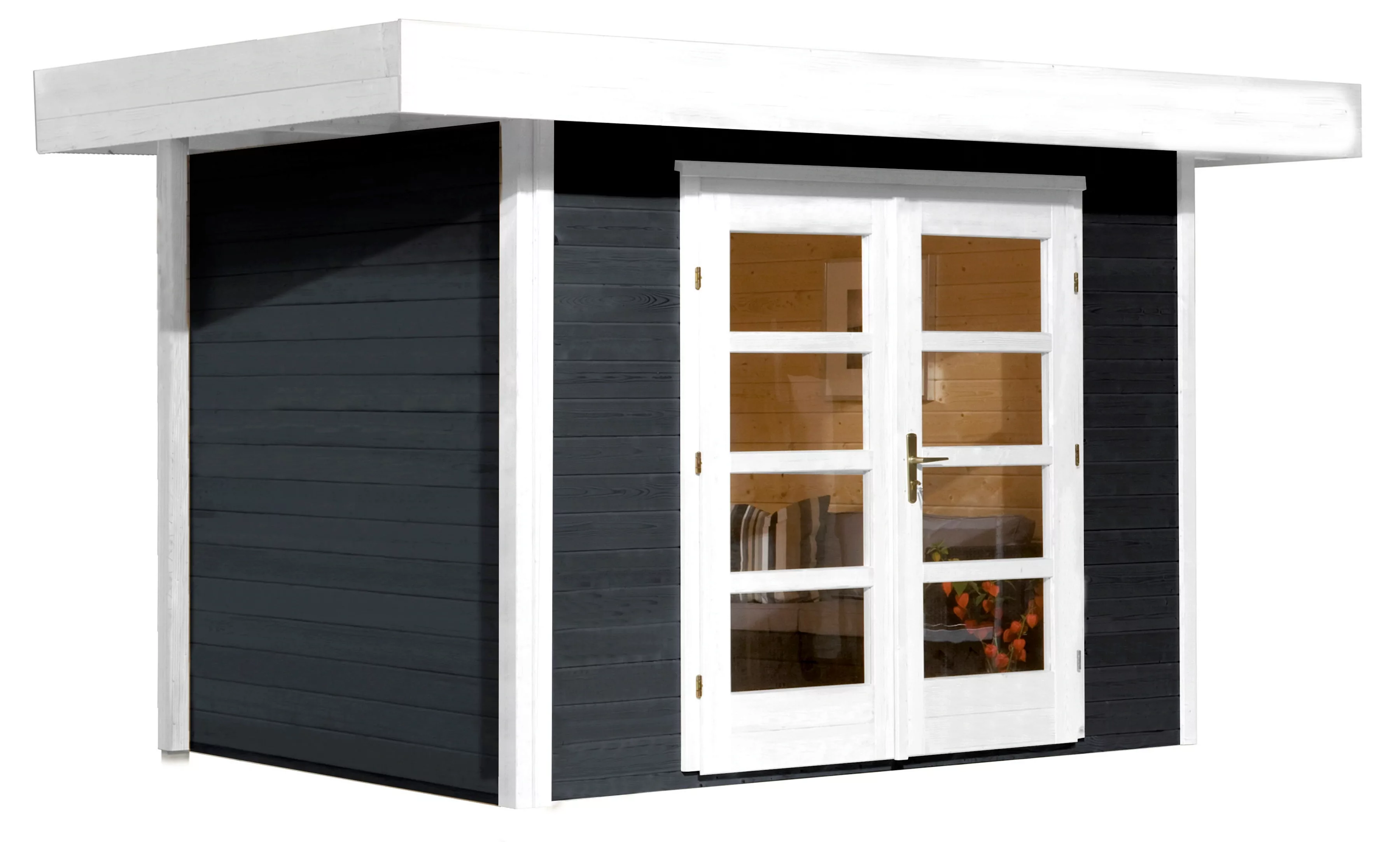 Weka Holz-Gartenhaus Flachdach Lasiert 314 cm günstig online kaufen