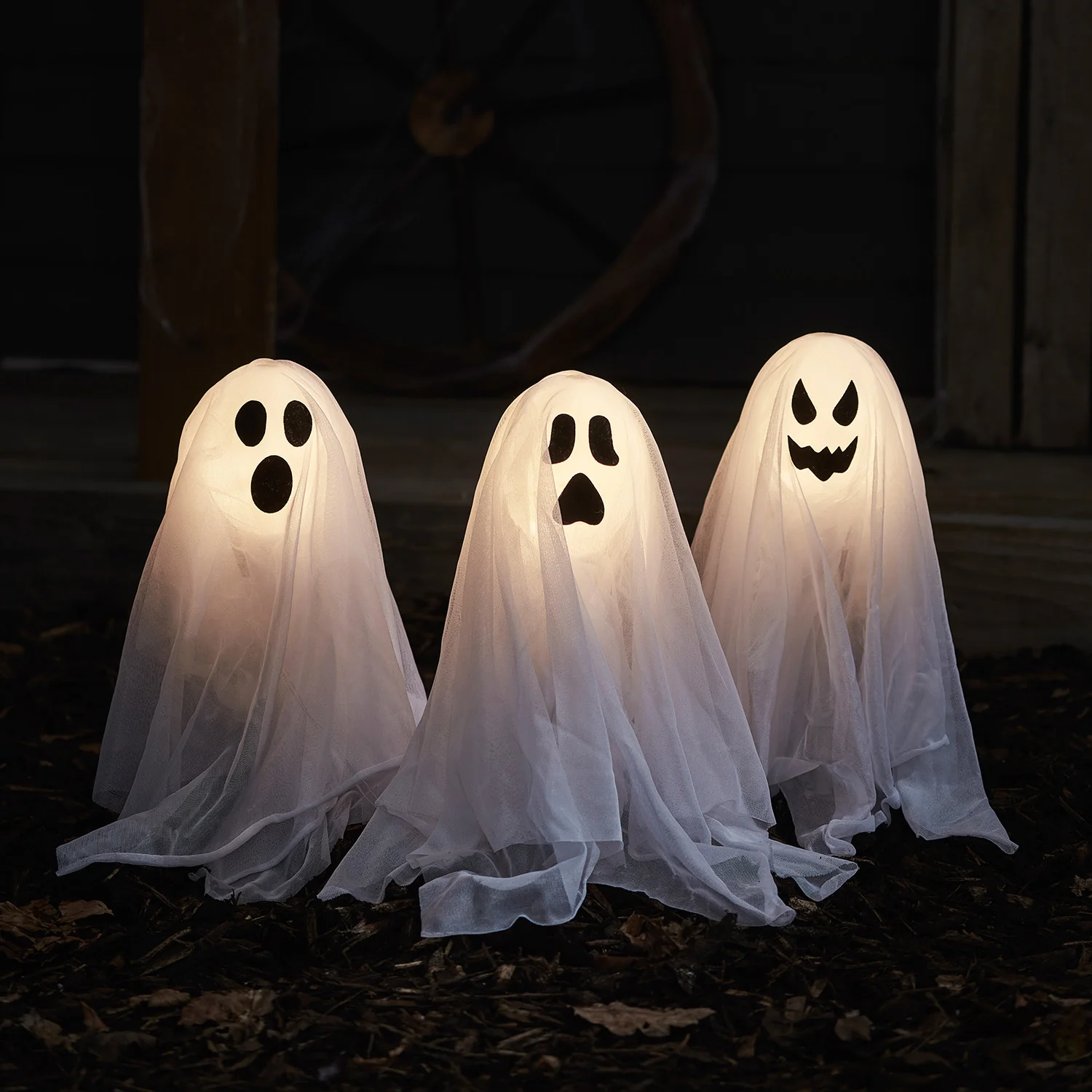Halloween Deko-Set LED Stableuchten Geister & Geist Figur günstig online kaufen