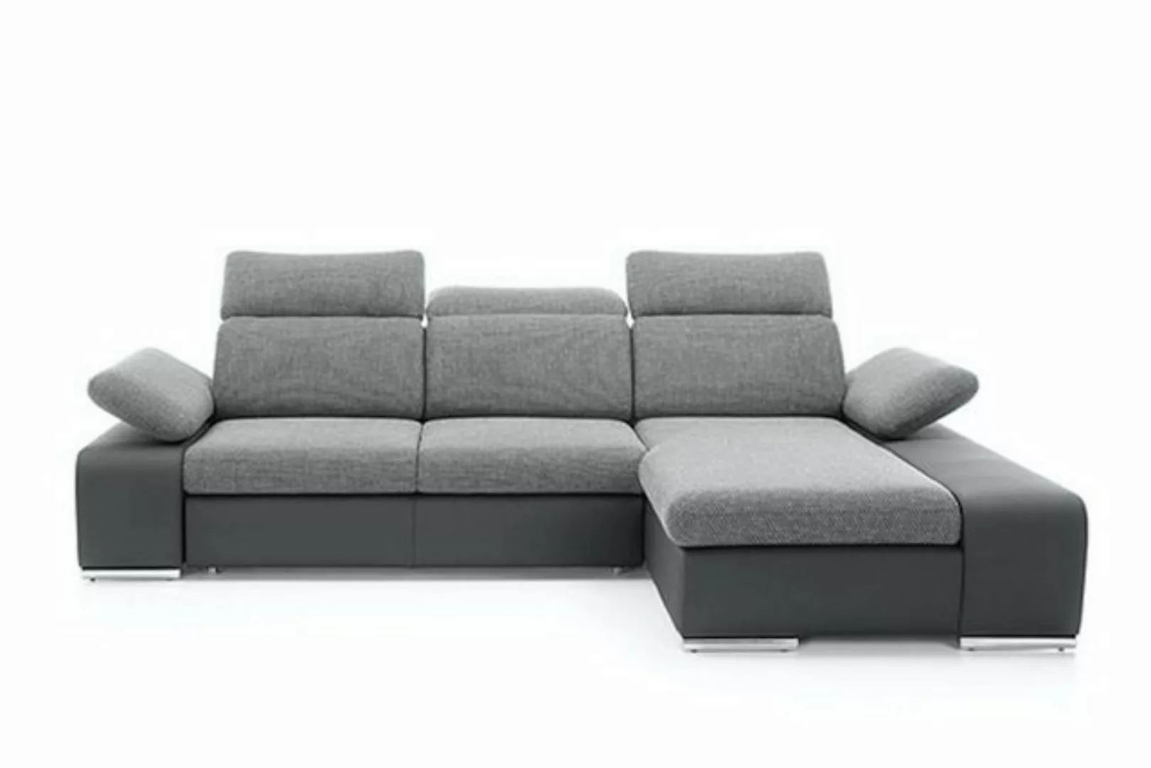 Feldmann-Wohnen Ecksofa Odessa, Odessa 1 Teile, 282cm schwarz / schwarzgrau günstig online kaufen