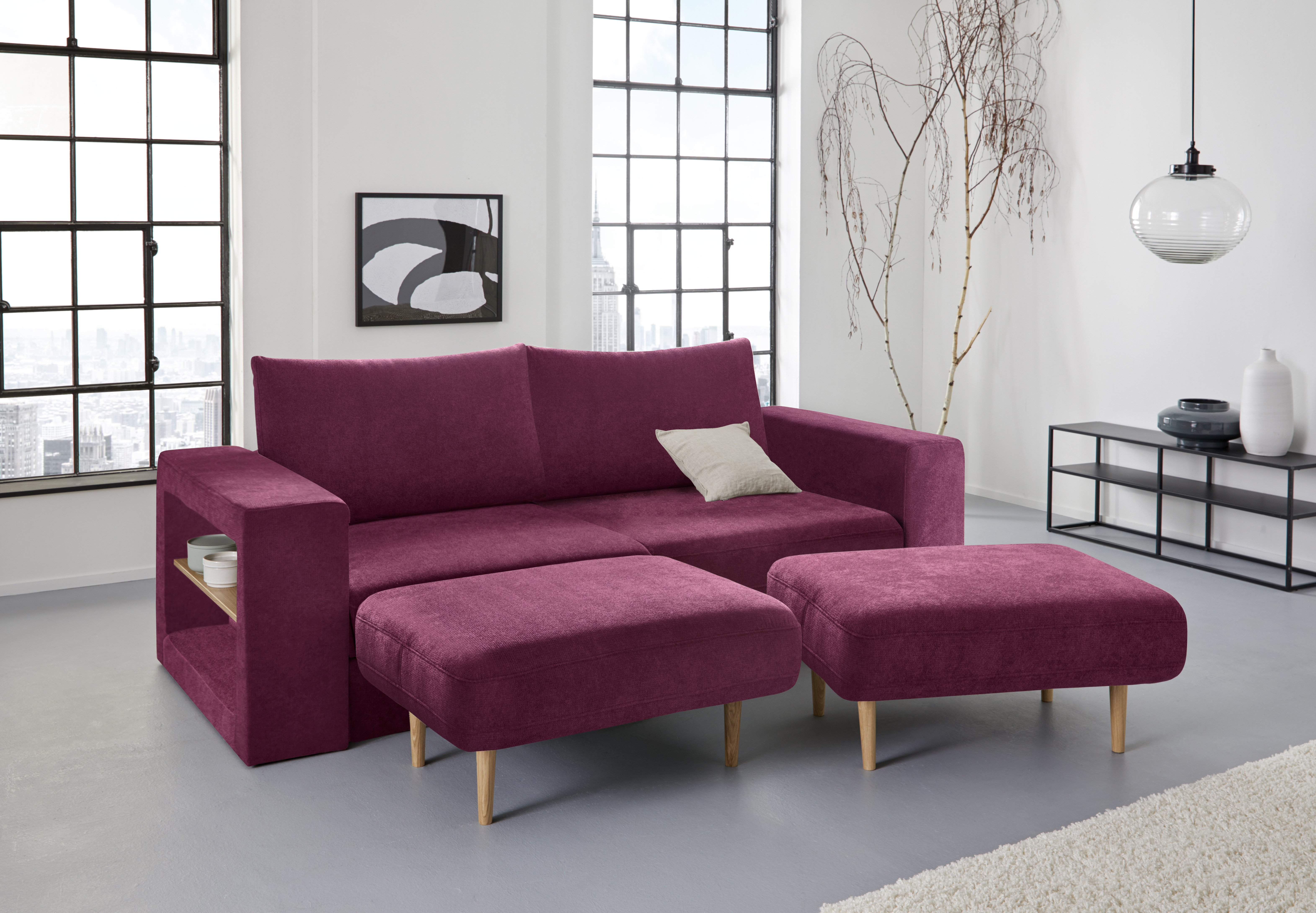 LOOKS by Wolfgang Joop 3,5-Sitzer »Looksvb«, Verwandlungssofa: aus Sofa wir günstig online kaufen