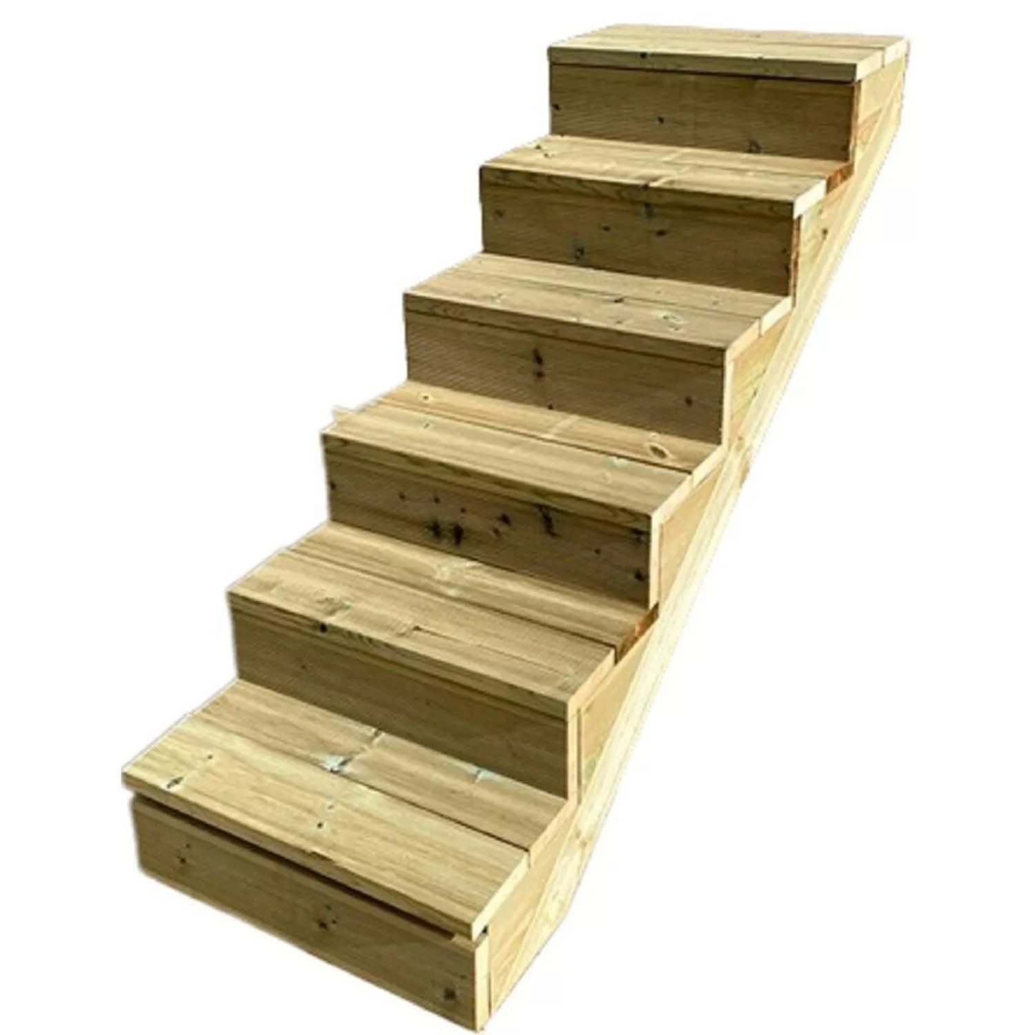 Vinuovo Treppe Holz 6 Stufen 100cm mit Setzstufen günstig online kaufen