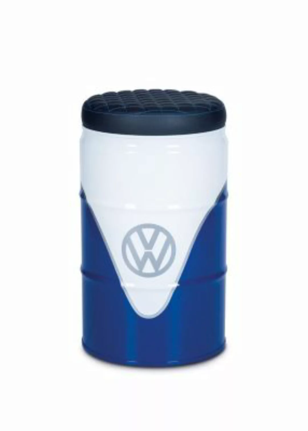 VW Collection by BRISA VW T1 Bus Ölfass-Hocker mit Stauraum blau günstig online kaufen