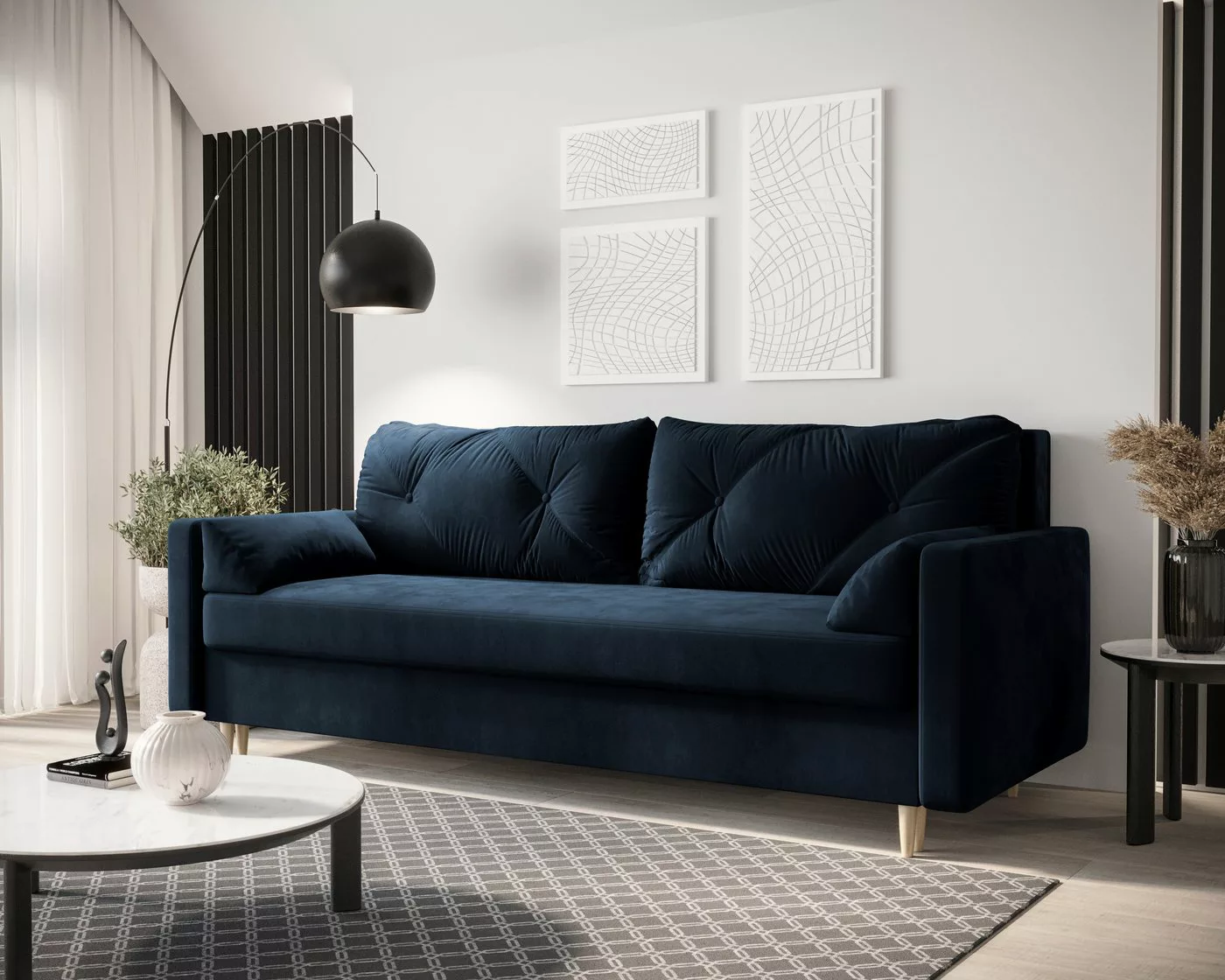 ALTDECOR Sofa ASTRI, Couch mit Schlaffunktion, Bettkasten, Wohnzimmer günstig online kaufen