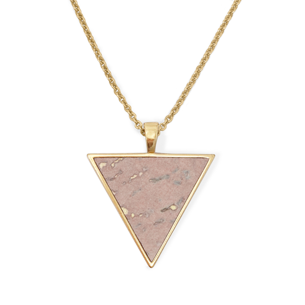 Halskette Gold Mit Kork | Triangle Anhänger Dreieck | Geschenk Box günstig online kaufen