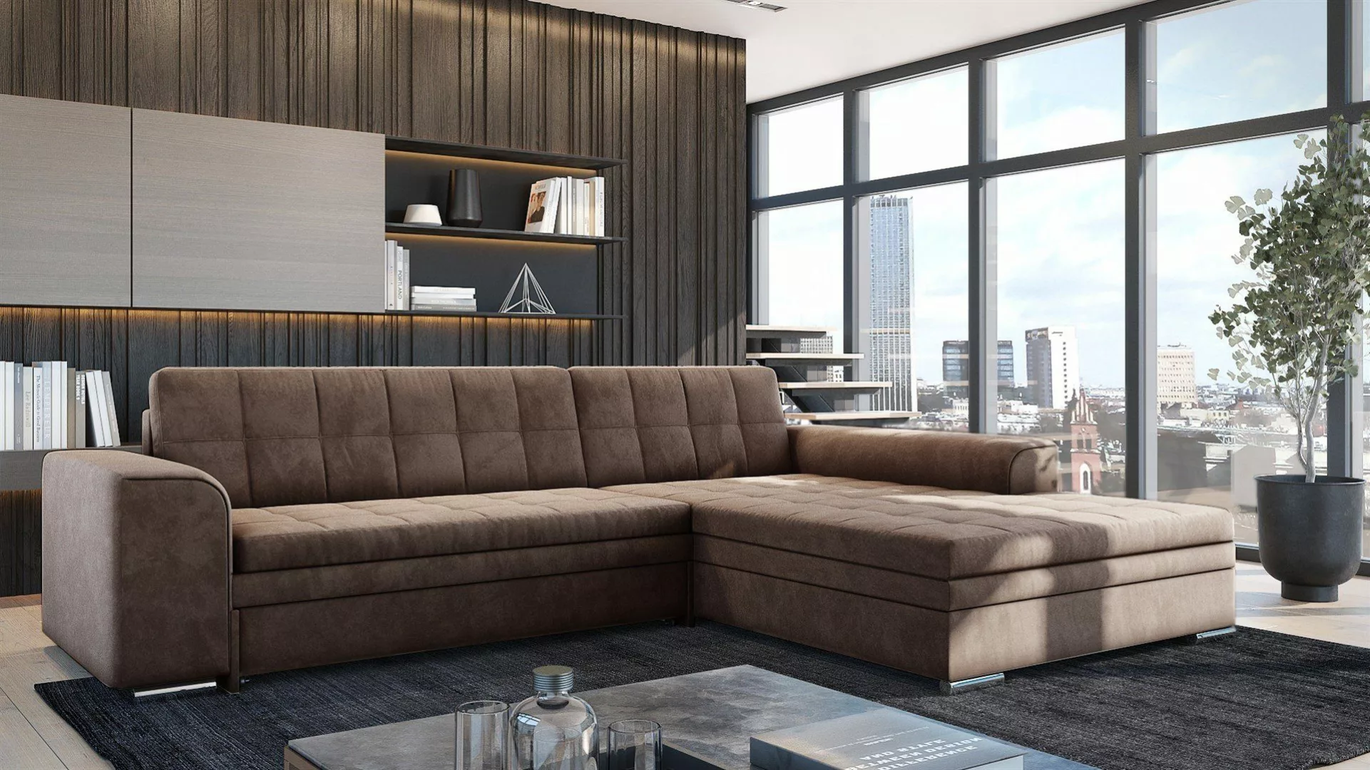 Fun Möbel Ecksofa Sofa SARRA Ottomane günstig online kaufen