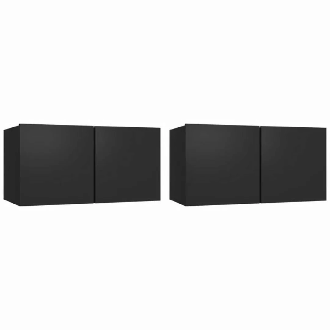 vidaXL TV-Schrank TV-Hängeschränke 2 Stk Schwarz 60x30x30 cm günstig online kaufen