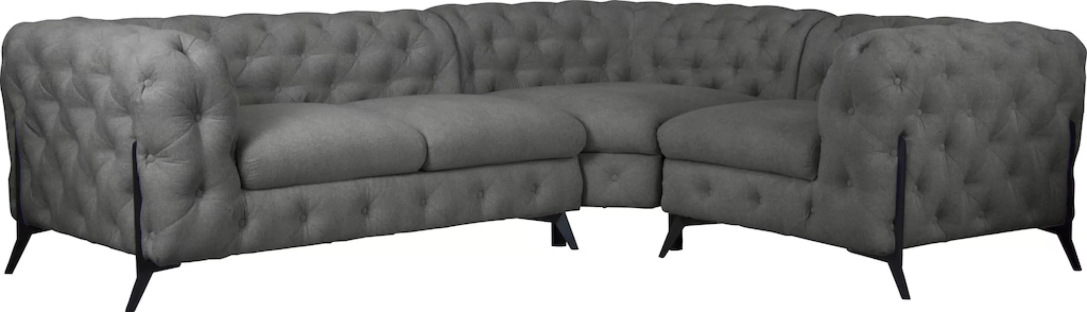 Leonique Chesterfield-Sofa "Amaury L-Form" günstig online kaufen