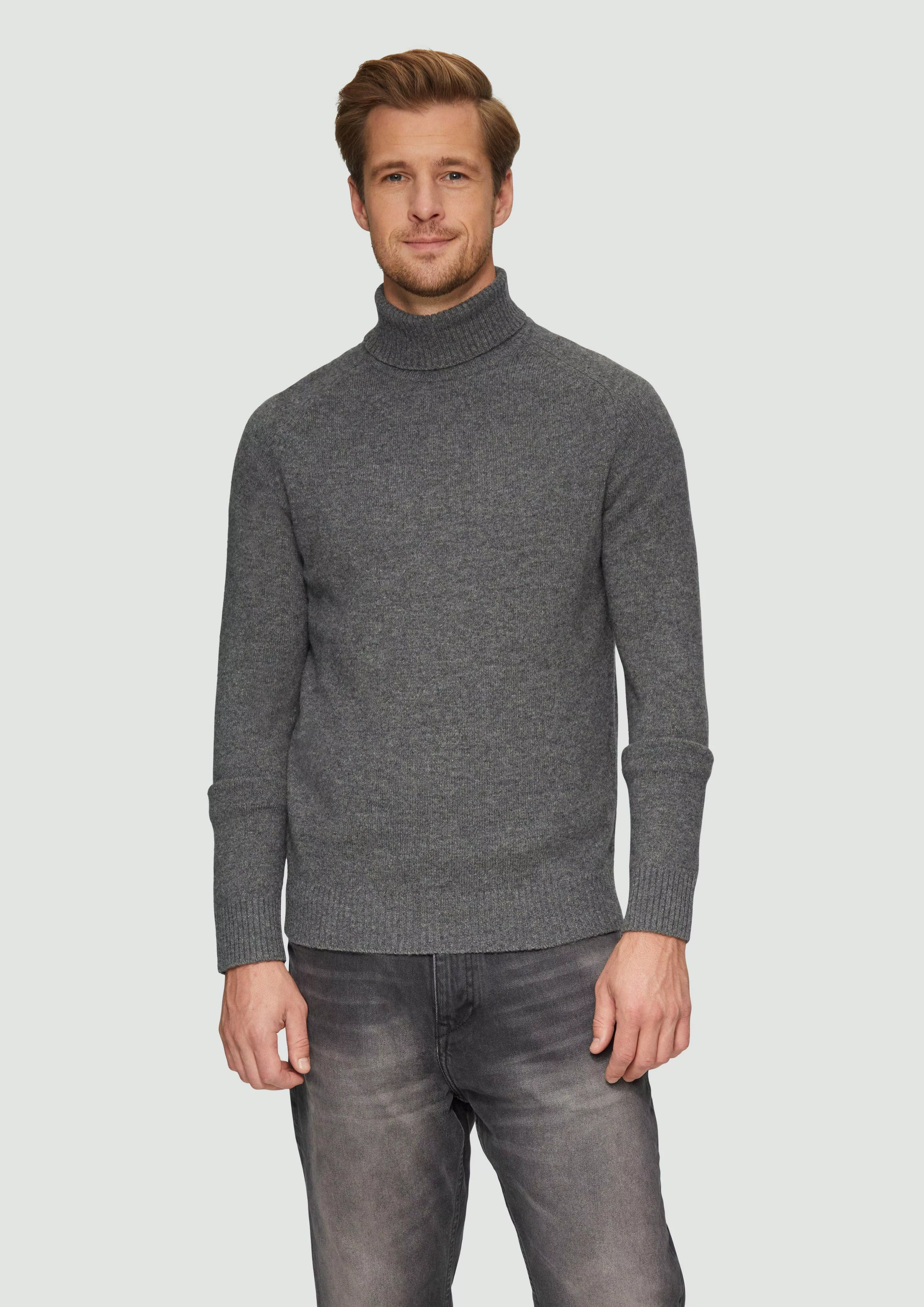 s.Oliver Strickpullover Rollkragenpullover aus reiner Wolle günstig online kaufen