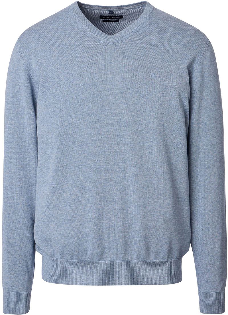 Casa Moda Pullover V-Ausschnitt Hellblau - Größe 5XL günstig online kaufen