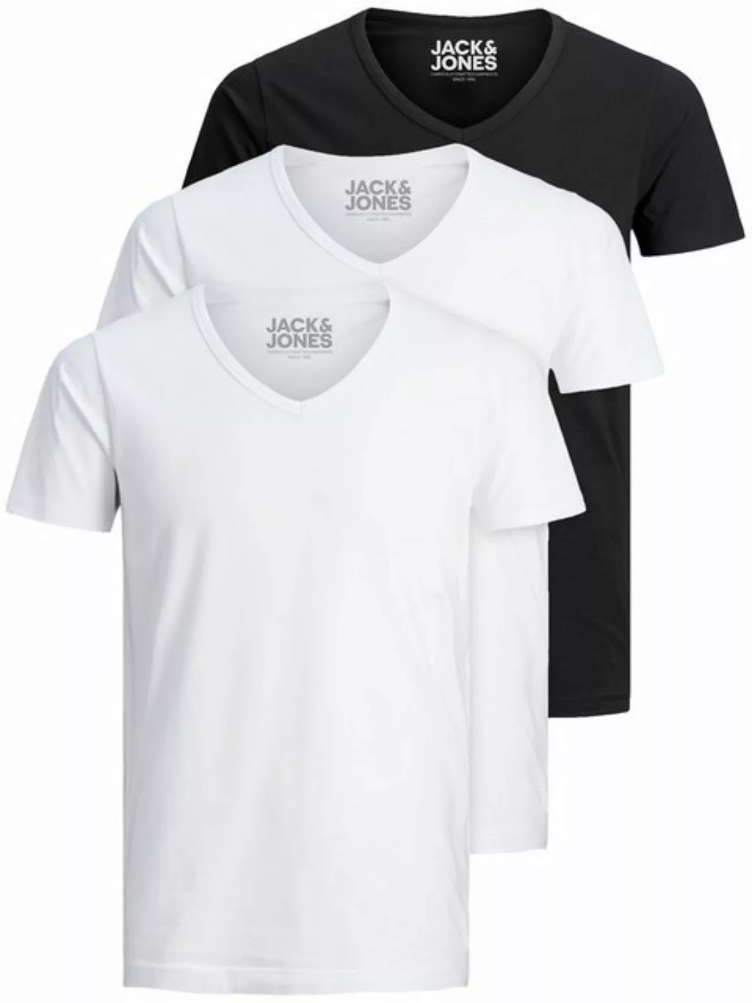 Jack & Jones T-Shirt Basic V-Neck (3-tlg., 3er Pack) etwas länger geschnitt günstig online kaufen