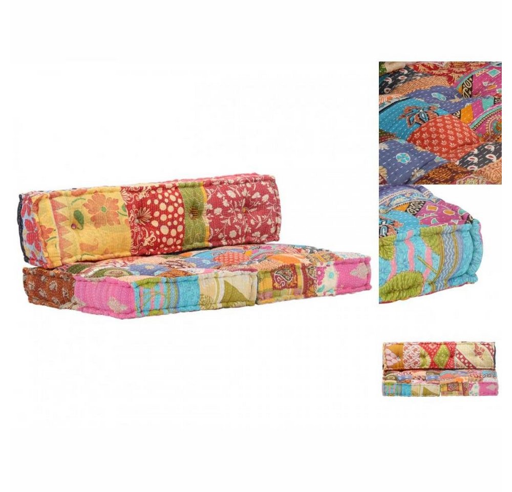 vidaXL Sofa Pouf Patchwork Stoff günstig online kaufen