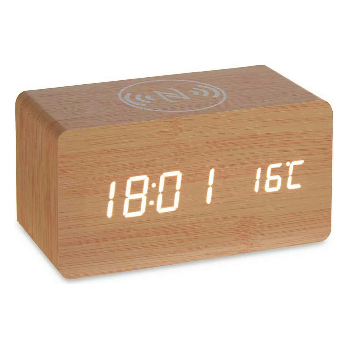 Digitale Desktop-uhr Braun Pvc Holz Mdf (15 X 7,5 X 7 Cm) günstig online kaufen