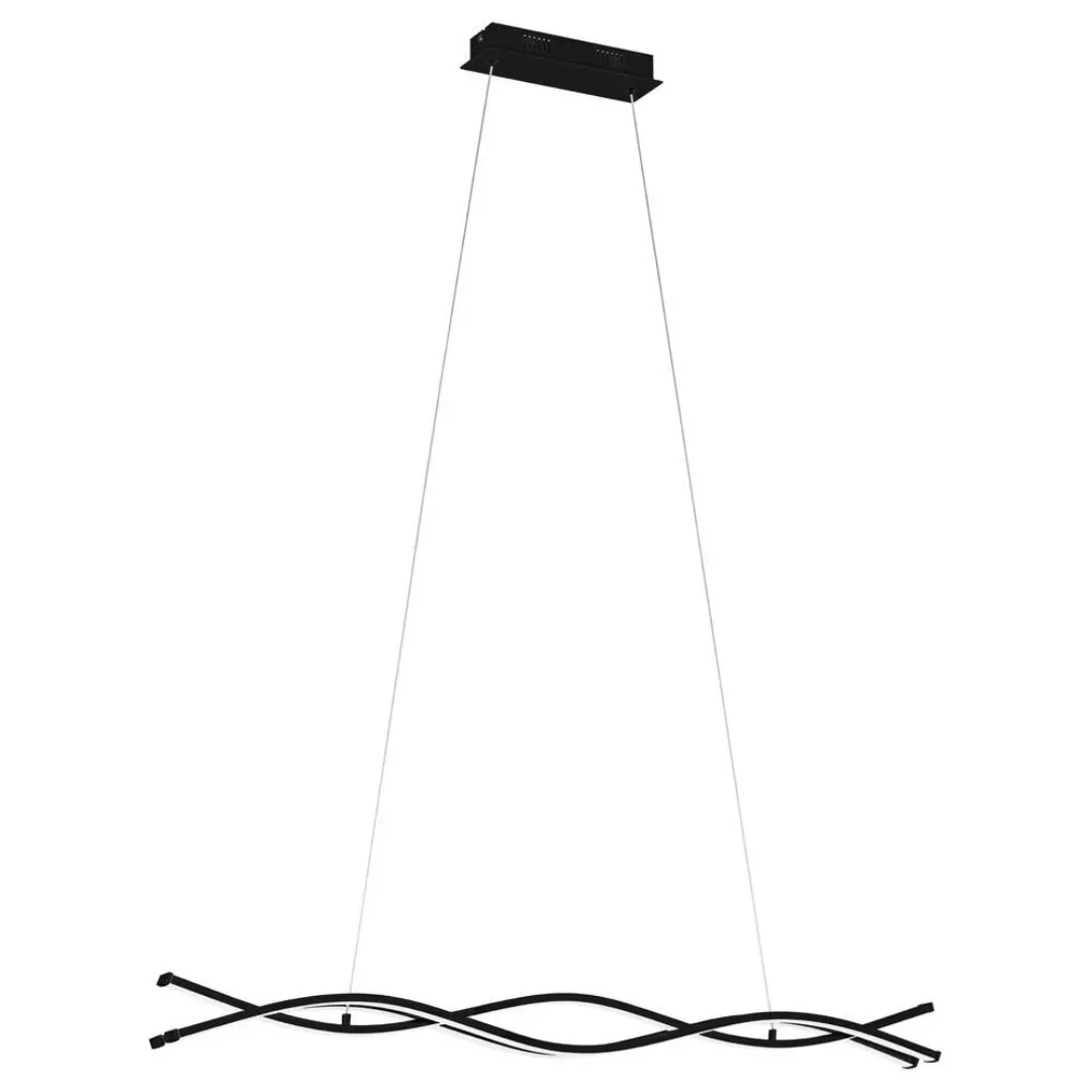 LED Pendelleuchte Lasana in Schwarz und Weiß 36W 5300lm günstig online kaufen