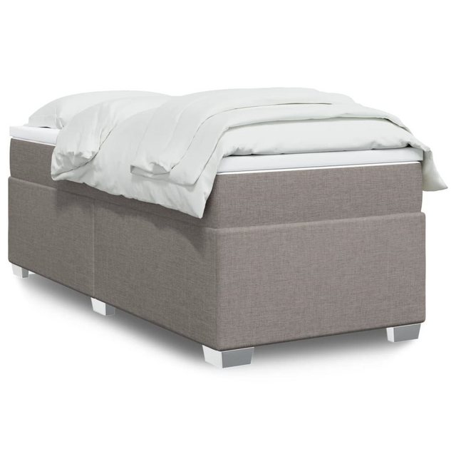 vidaXL Boxspringbett, Boxspringbett mit Matratze Taupe 80x200 cm Stoff günstig online kaufen