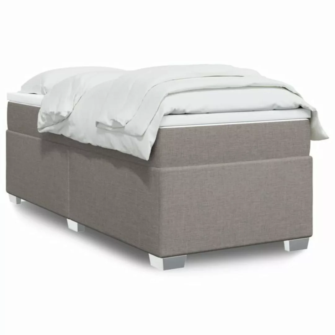 furnicato Bettgestell Boxspringbett mit Matratze Taupe 80x200 cm Stoff günstig online kaufen