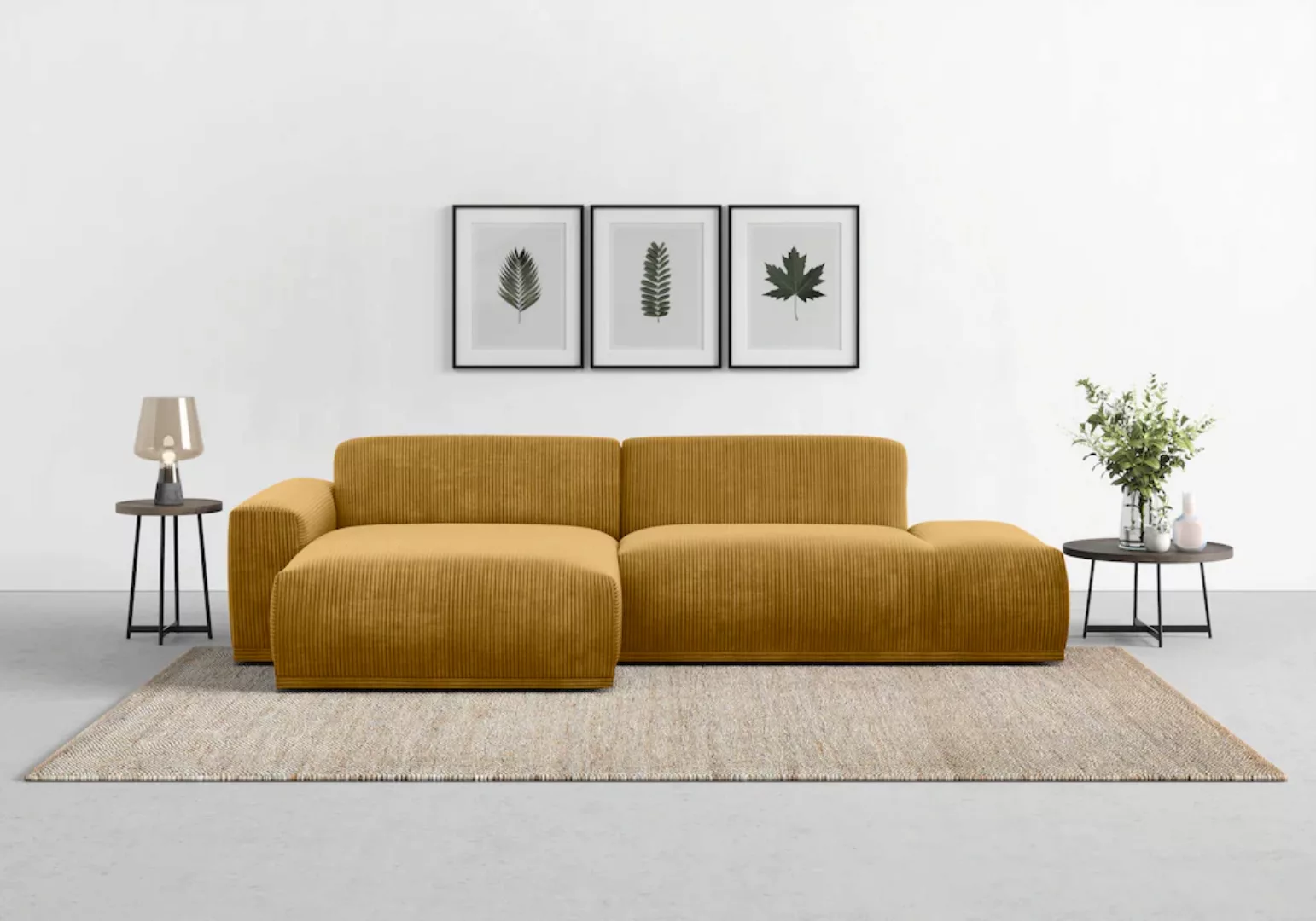 TRENDMANUFAKTUR Ecksofa Braga, mit hochwertigem Kaltschaum, L-Form, in Cord günstig online kaufen