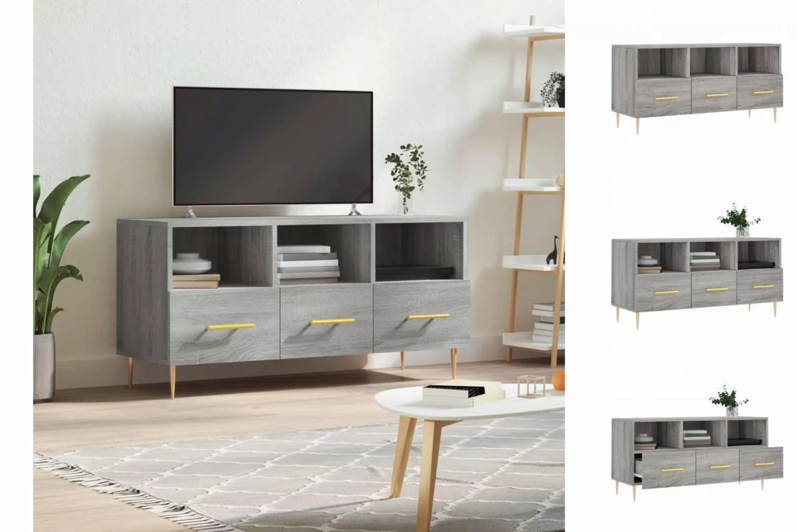 vidaXL TV-Schrank TV-Schrank Grau Sonoma 102x36x50 cm Holzwerkstoff günstig online kaufen